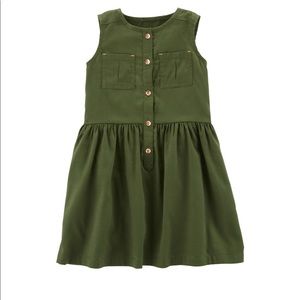 NEW Carter’s Baby Girl Green Sleeveless Dress 18M